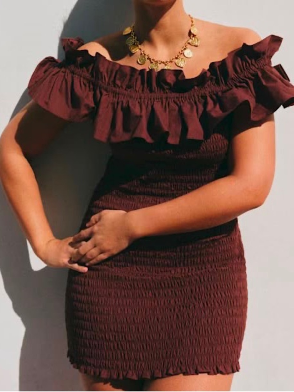 SÉZANE Salomena Dress – Mahogany | Size 34 US 2